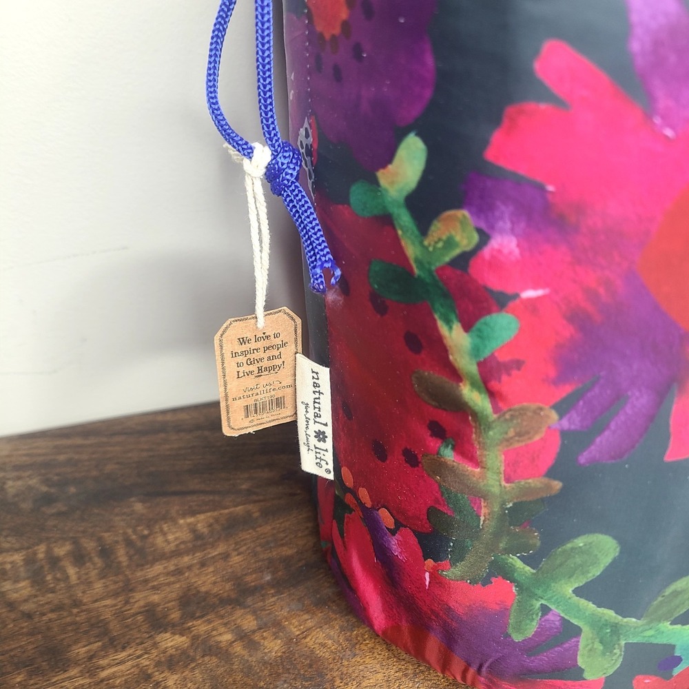 Natural Life Camp Picnic Packable Two Sided Blanket Floral & Quote 52in X 75in - Picture 4 of 6